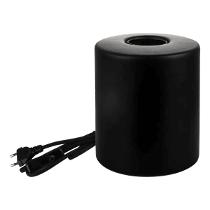 LUXULA Tischleuchte E27 Fassung Modern Design Metall Nachttischleuchte Schreibtischlampe Tischlampe Schwarz Ø95mm