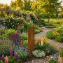 Relaxdays Gartenschild Cortenstahl Braun Wetterfest 71 cm x 20 cm x 15 cm_3