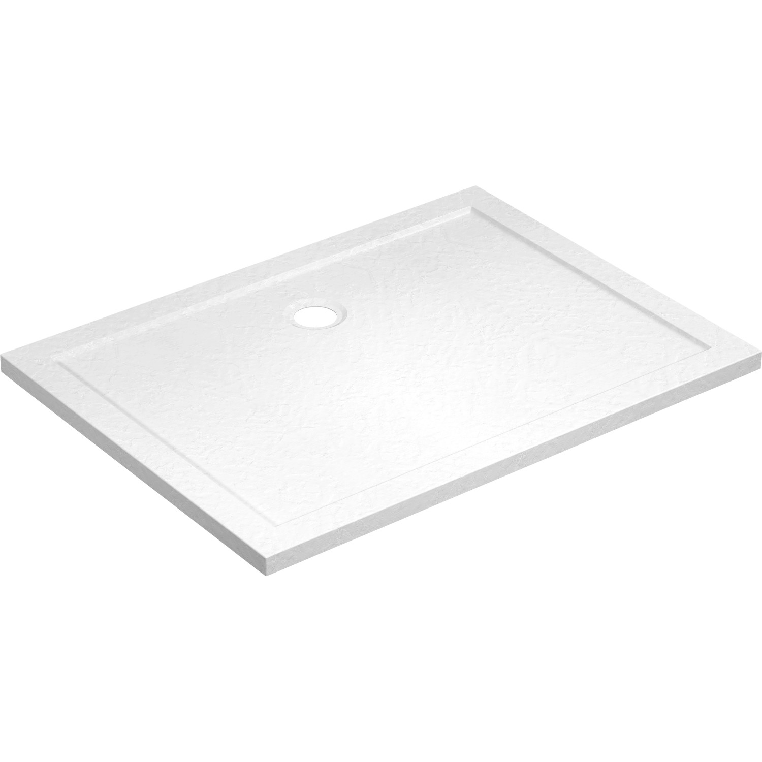 baliv Duschwanne DW-120.80E Acryl in Steinoptik 120 cm x 90 cm Weiß