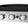 El Fuego Plancha Austin III Gasgrill mit emaillierter Grillplatte und drei Reglern.