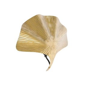Orientalische Wandleuchte Louka aus Messing von QAZQA. Goldfarbene Lampe für Innenräume.