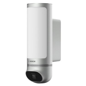 Bosch Eyes II Außenkamera in Silber: Smart Home Kamera mit Licht und Gegensprechfunktion.