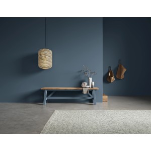 Raumgestaltung mit Schöner Wohnen Naturell Kreidefarbe Wellenklang, blaugraue Wandfarbe.