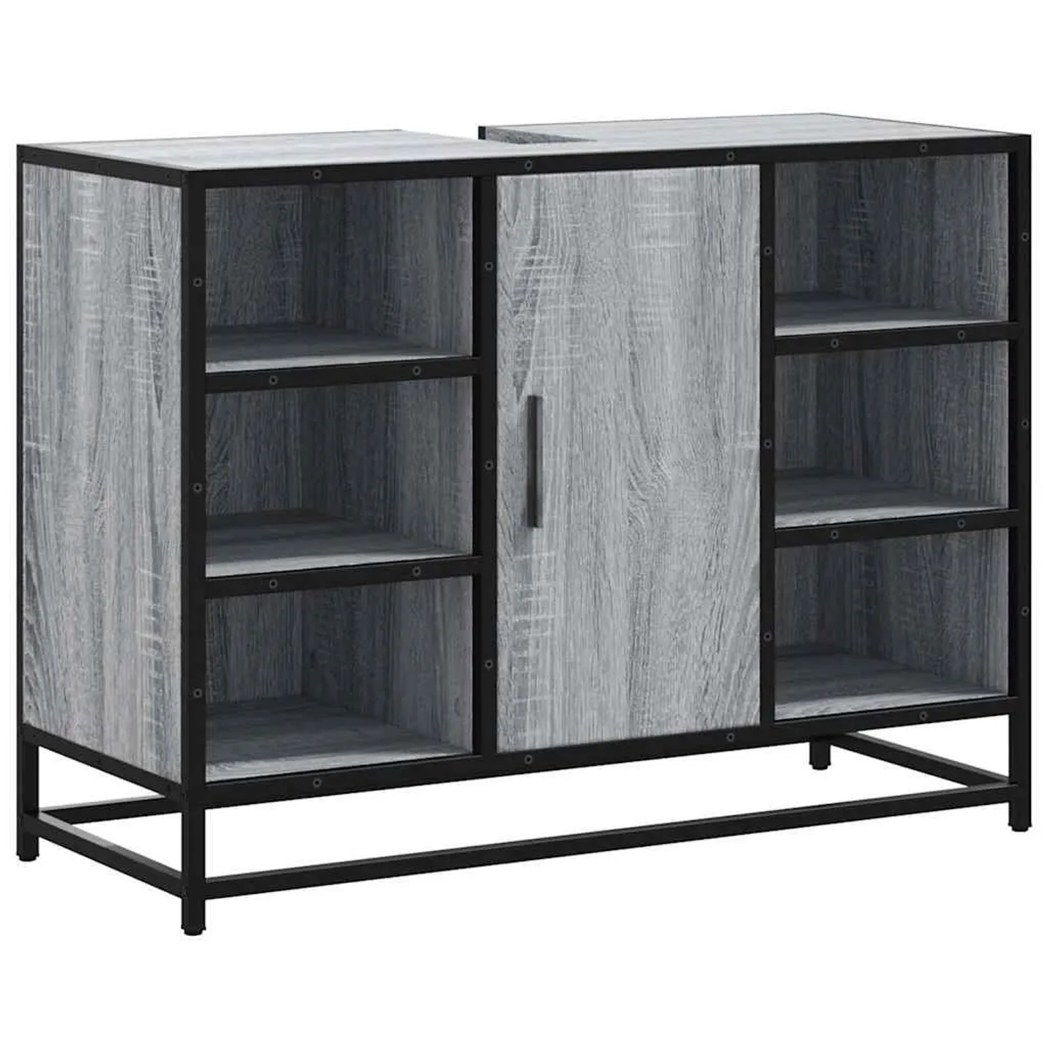 vidaXL Waschbeckenunterschrank Grau Sonoma 80x33x60 cm Holzwerkstoff 849292 günstig online kaufen