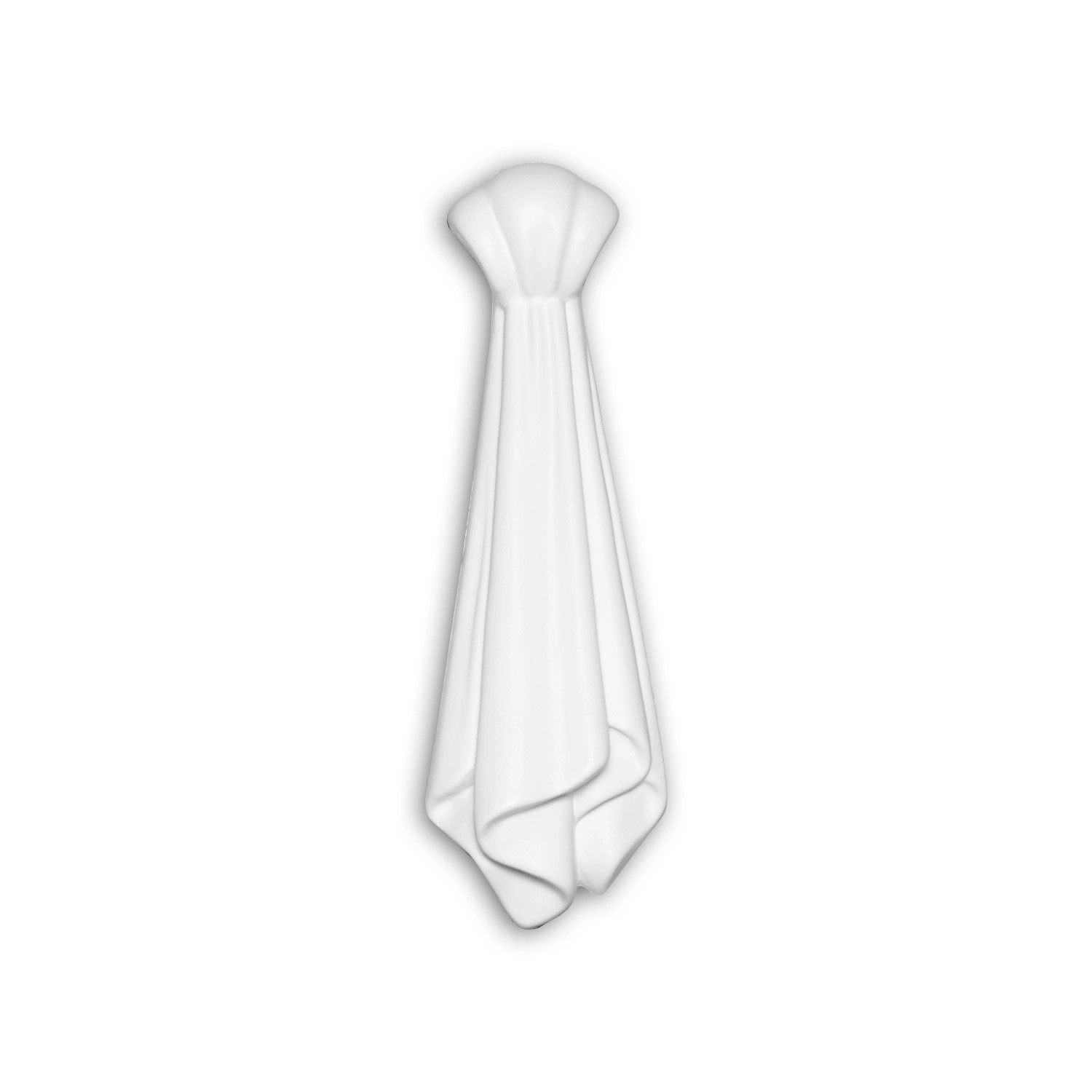 PROFHOME 499002 Zierelement Fassadenstuck Fassaden Element 5,2 cm x 2,8 cm x 16,6 cm Weiß