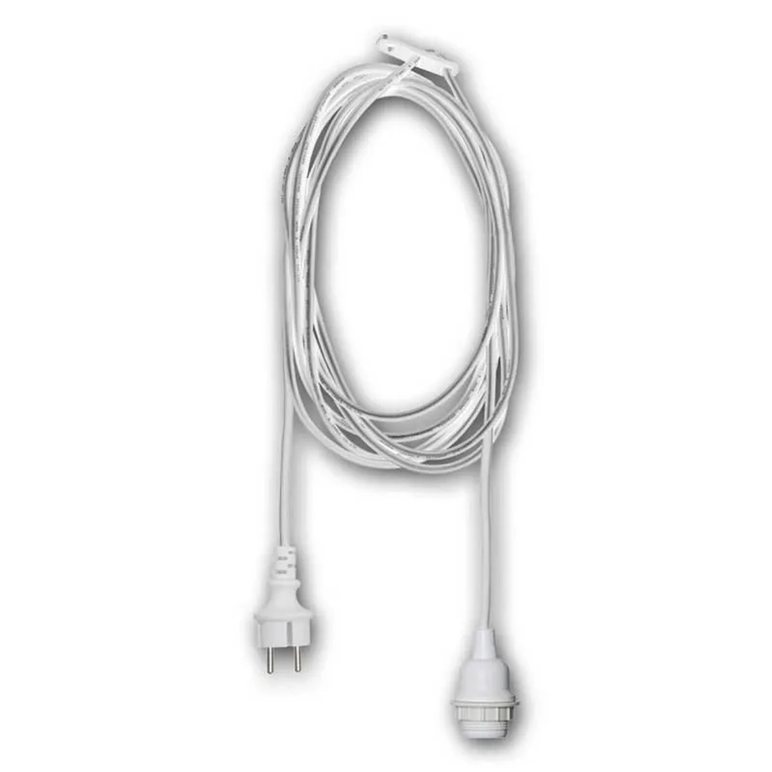 Star Trading E27-Fassung 5m Gummi-Kabel Weiß IP44 Outdoor