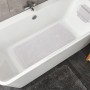 Weiße Kleine Wolke Wanneneinlage Arosa mit Möwenmuster in Badewanne, 36x92cm.