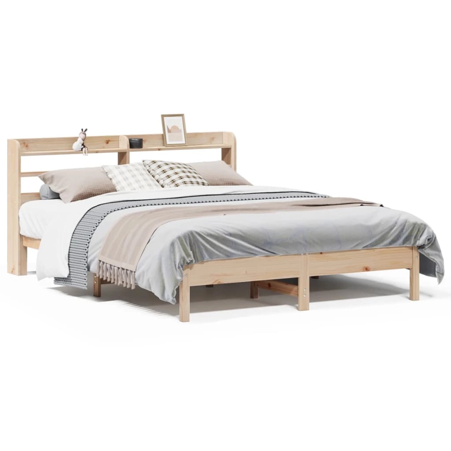 vidaXL Massivholzbett ohne Matratze 140x190 cm Kiefernholz 3306900 günstig online kaufen