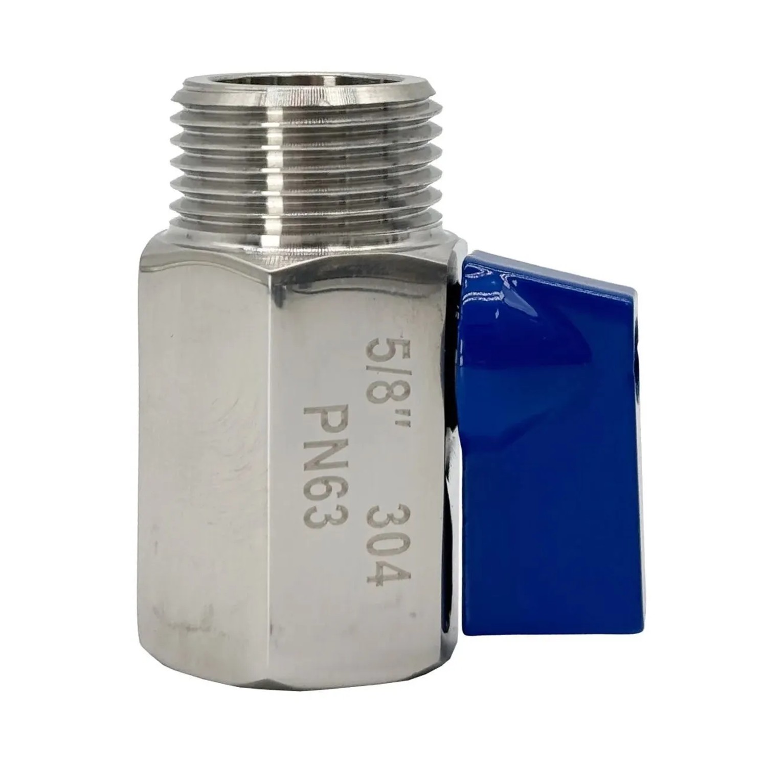 Ich-Zapfe Absperrhahn für Keg-Verschluss 5/8 Zoll Silber Metall