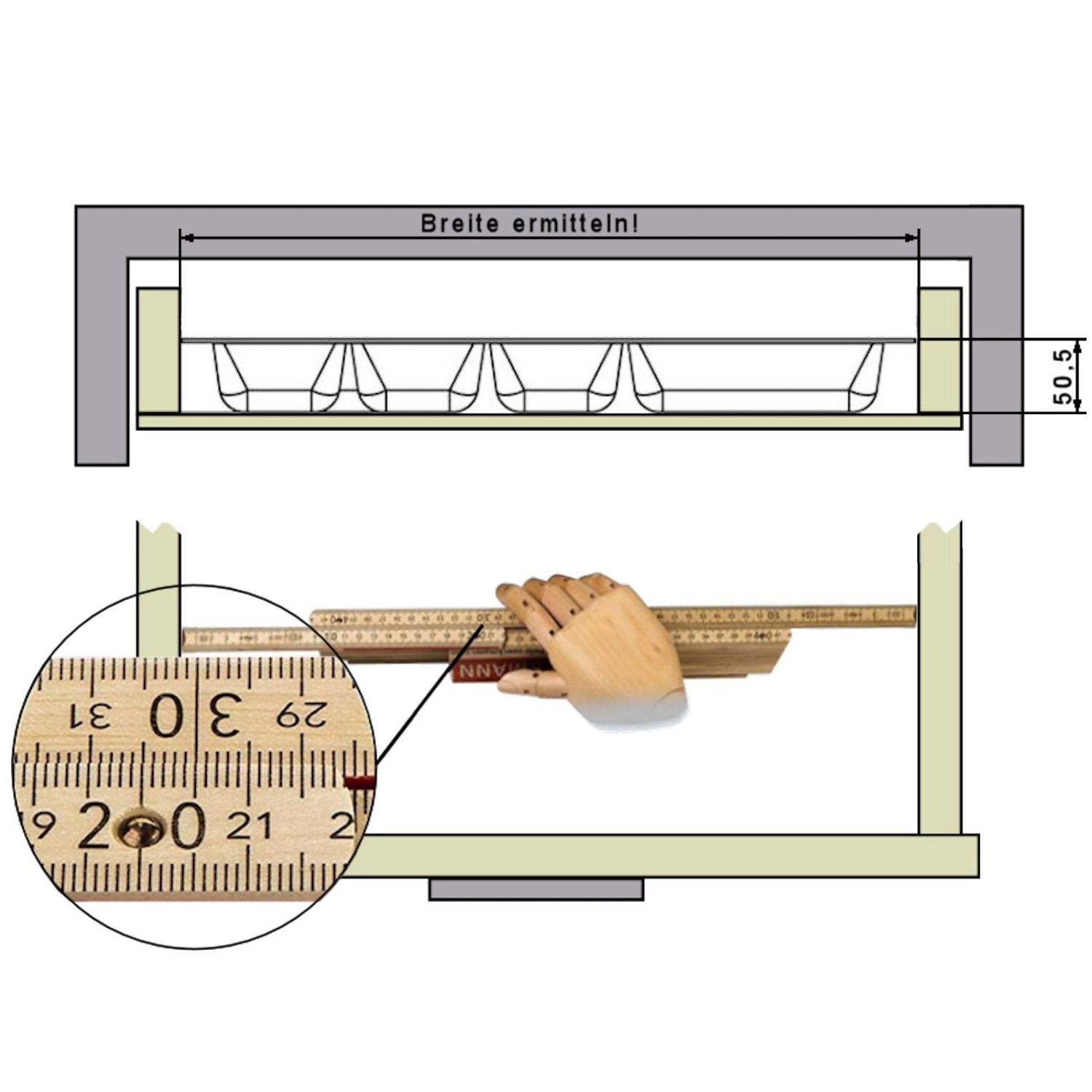 SOTECH ORGA-BOX-3 Multifunktionseinsatz Tiefe 473 mm Höhe 50,5 mm Silbergrau Schubladeneinsätze Breite 491 mm_5