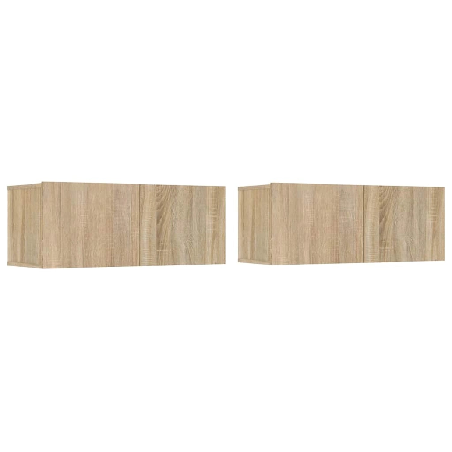vidaXL TV-Schränke 2 Stk Sonoma-Eiche 80x30x30 cm Holzwerkstoff 804538