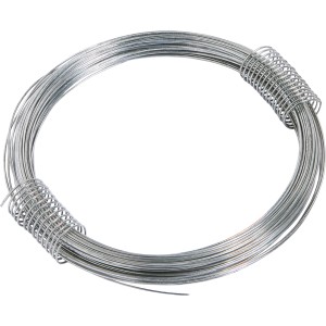 Verzinkter Eisendraht, Ø 0,4 mm, 50 m Rolle, ideal für Bastel- und Dekoarbeiten.