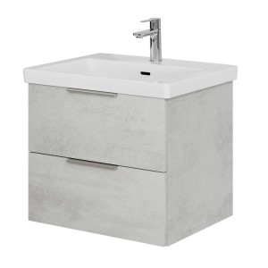 Steinkamp Waschtischunterschrank Living 2.0, hellgrau, mit Villeroy & Boch Subway 3.0 Waschtisch.