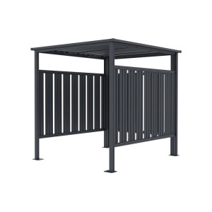 Vente-unique Fahrradbox Coperno Anthrazitgrau 170 cm