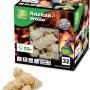 Flash Anzündwolle, 32 Stück, aus Naturholz und Wachs für Grill, Ofen und Kamin.