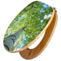 Banjado WC-Sitz aus Bambus mit Baummotiv. Toilettendeckel aus Holz mit Universal Scharnieren.