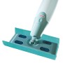 Leifheit Picospray Reinigungsgerät mit blauem Microfasertuch für streifenfreie Sauberkeit.
