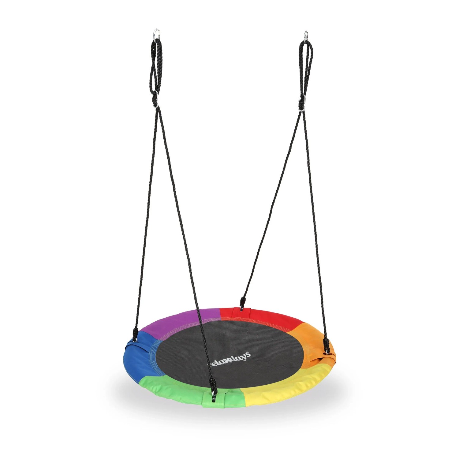 Relaxdays Nestschaukel Stahl Bunt Höhenverstellbar 90 cm 2,5 kg