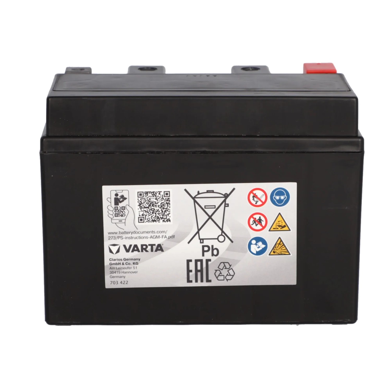 Varta MoBa Batterie 11Ah Powersports Active AGM, Motorradbatterie für zuverlässige Startleistung.