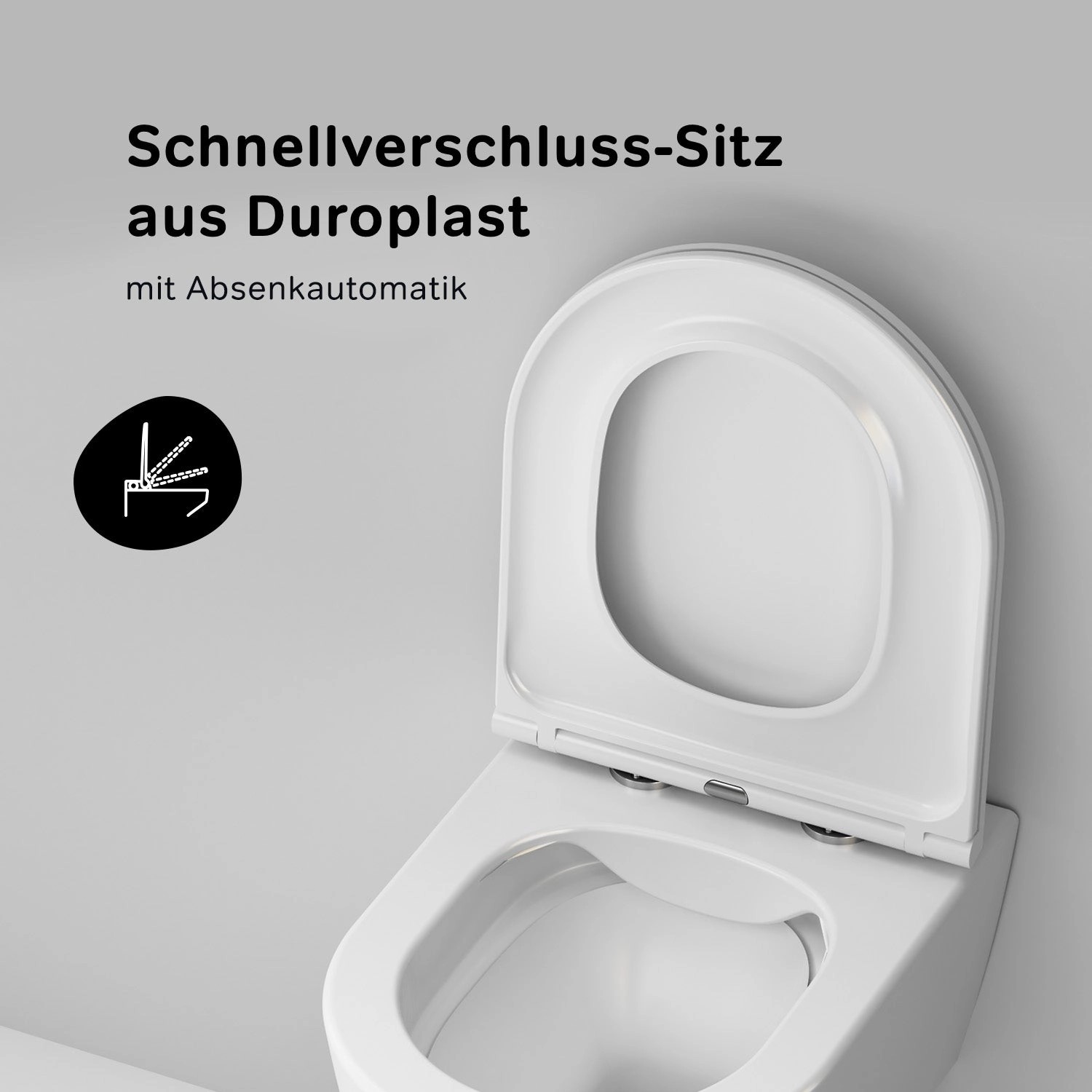 LUMOOM WC Befestigungsset Für Wandhängende Toiletten - Universal Montageset In Schwarz
