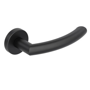 Schwarze Novadoors Türgriffgarnitur Nova Amico, rosettenlos für Innentüren.