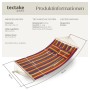 Tectake Hängematte Eden Mit Spreitzstäben  Für 2 Personen Strapazierfähiger Stoff  325 x 150 x 2 50 cm Bunt Gestreift_6
