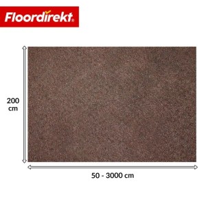 Dunkelbrauner Floordirekt Nadelvlies Teppich Malta, Meterware 200x550 cm, Messeteppich