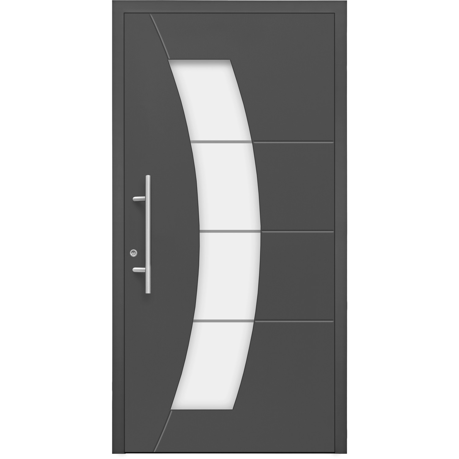 Aluminium-Haustür Moderno M340/B 110 x 210 cm Anthrazit Metallic Anschlag L günstig online kaufen