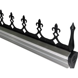 Juliana Dachfirstverzierung für Gewächshaus Compact 5 m², schwarz, zur Vogelabwehr und als Deko.