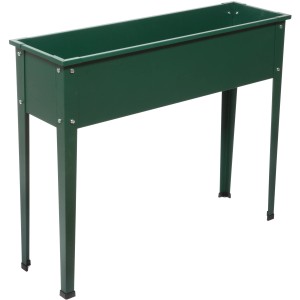 Floraworld Hochbeet Season, grün, 100x30x80cm, aus Stahlblech mit Füßen.