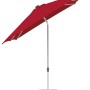 Suncomfort Marktschirm in Rot/Weinrot mit Handöffner und Neigungsfunktion.