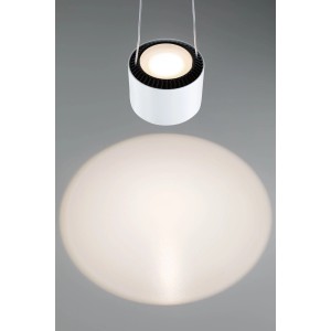 Paulmann URail LED-Pendelleuchte Aldan, signalweiß, mit Lichtkegel. Für Schienensysteme.