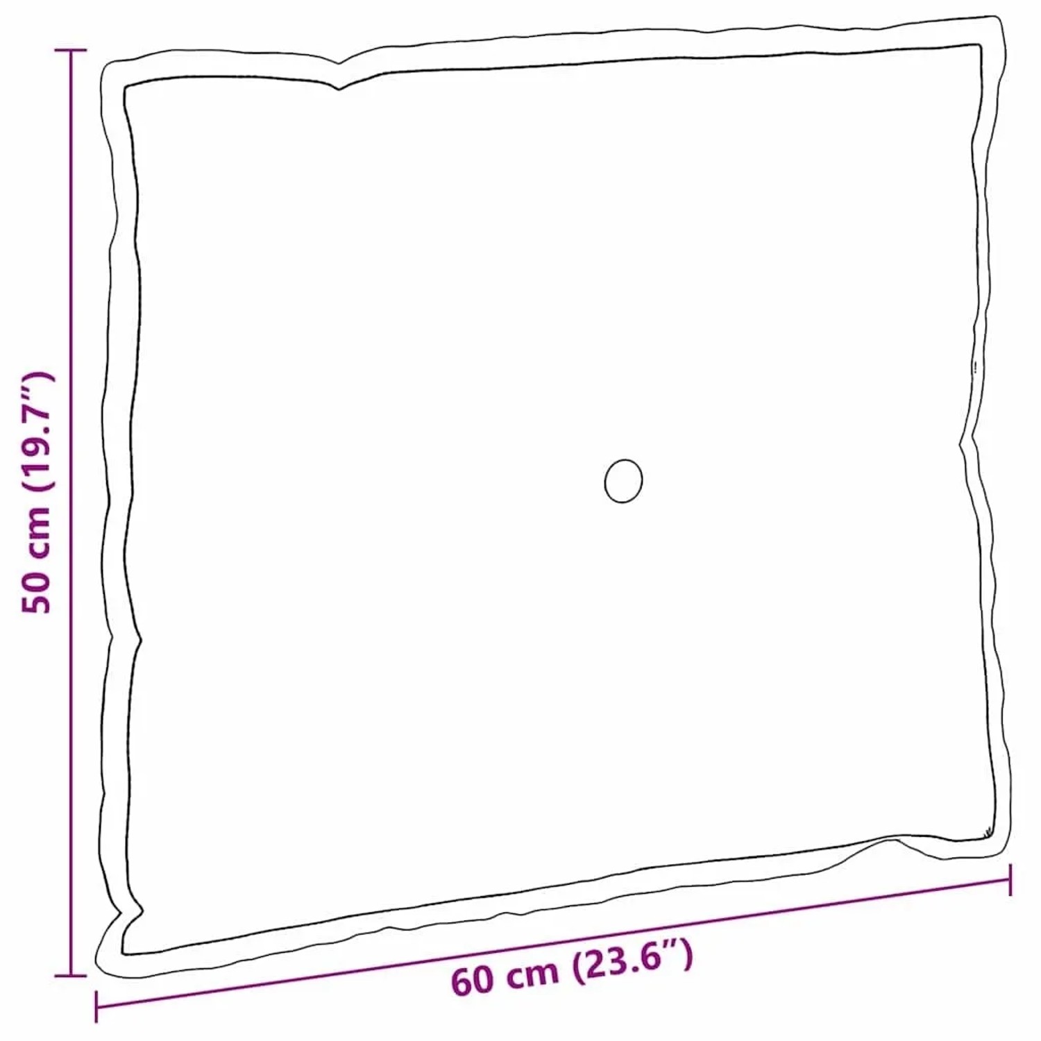 Schwarzes vidaXL Rückenkissen (60x50 cm) aus Mikrofaserstoff für mehr Komfort.