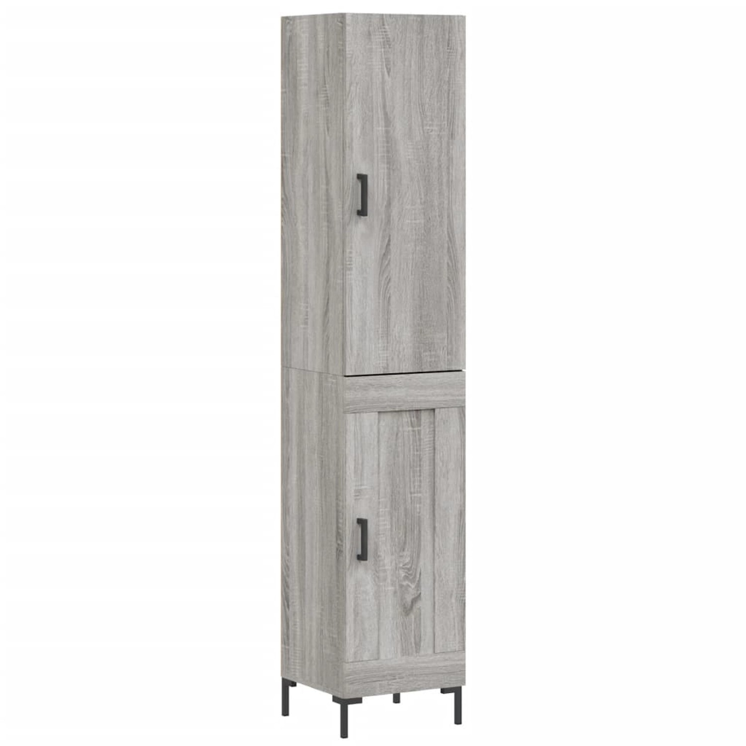 vidaXL Highboard Grau Sonoma 34,5x34x180 cm Holzwerkstoff 3199111 günstig online kaufen