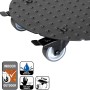 Wagner Pflanzenroller GH 7007, Ø 30 cm, schwarz, mit Rollen und Noppenstruktur.