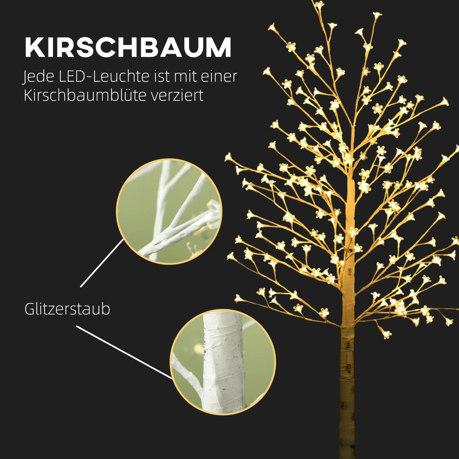 HOMCOM Weihnachtsbaum LED 180 cm 180 LEDs kaufen bei OBI