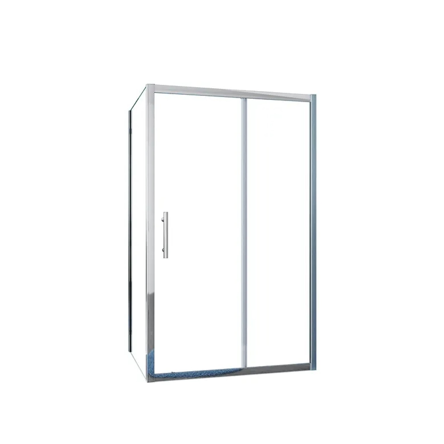Duschparadies Duschkabine Eckeinstieg 120 x 80 cm Schiebetür 8mm Nano Glas Duschtür Duschabtrennung Höhe 190cm