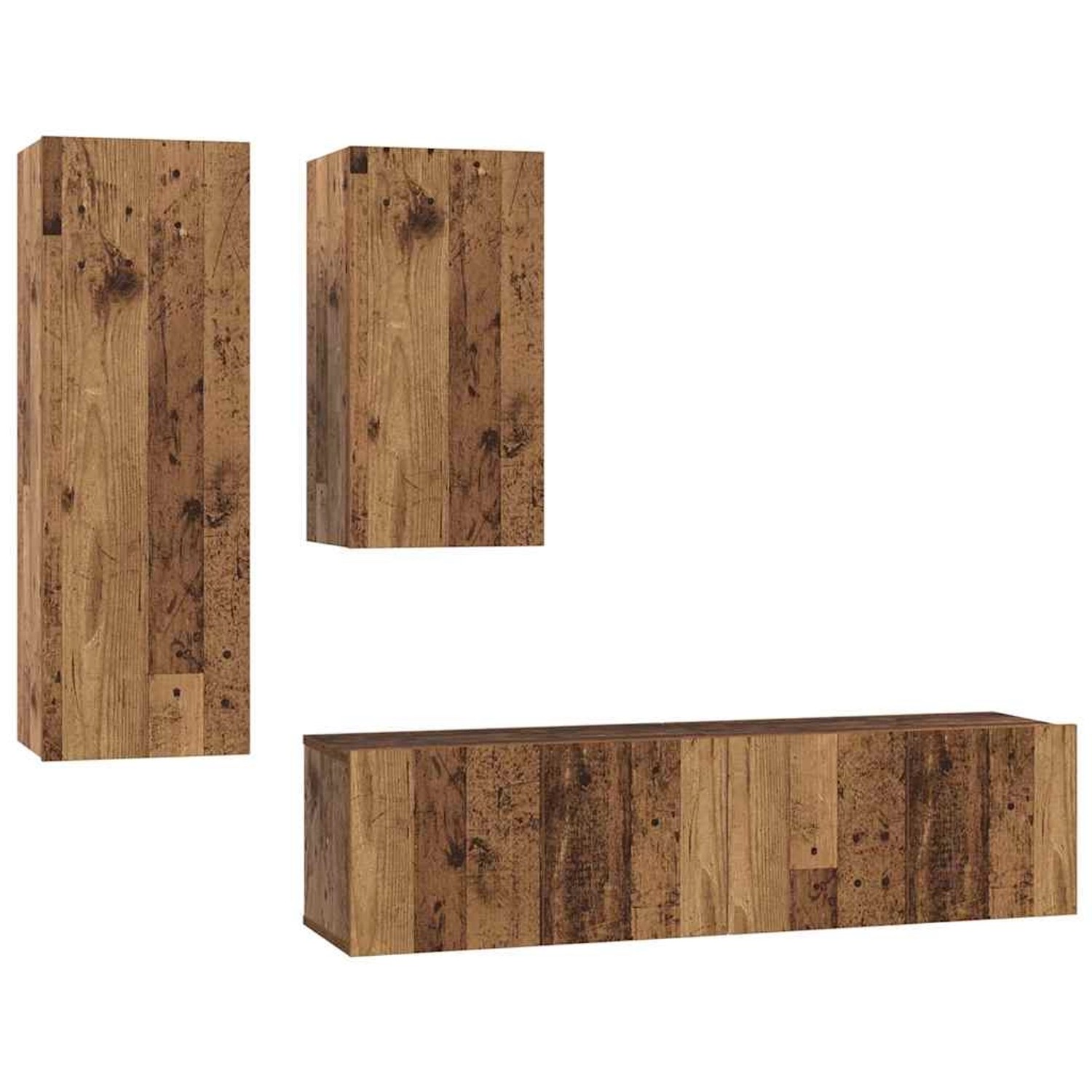 vidaXL TV-Schrank-Set 4-Tlg Altholz 30,5 x 30 x 90 cm Holzwerkstoff 3393282 günstig online kaufen