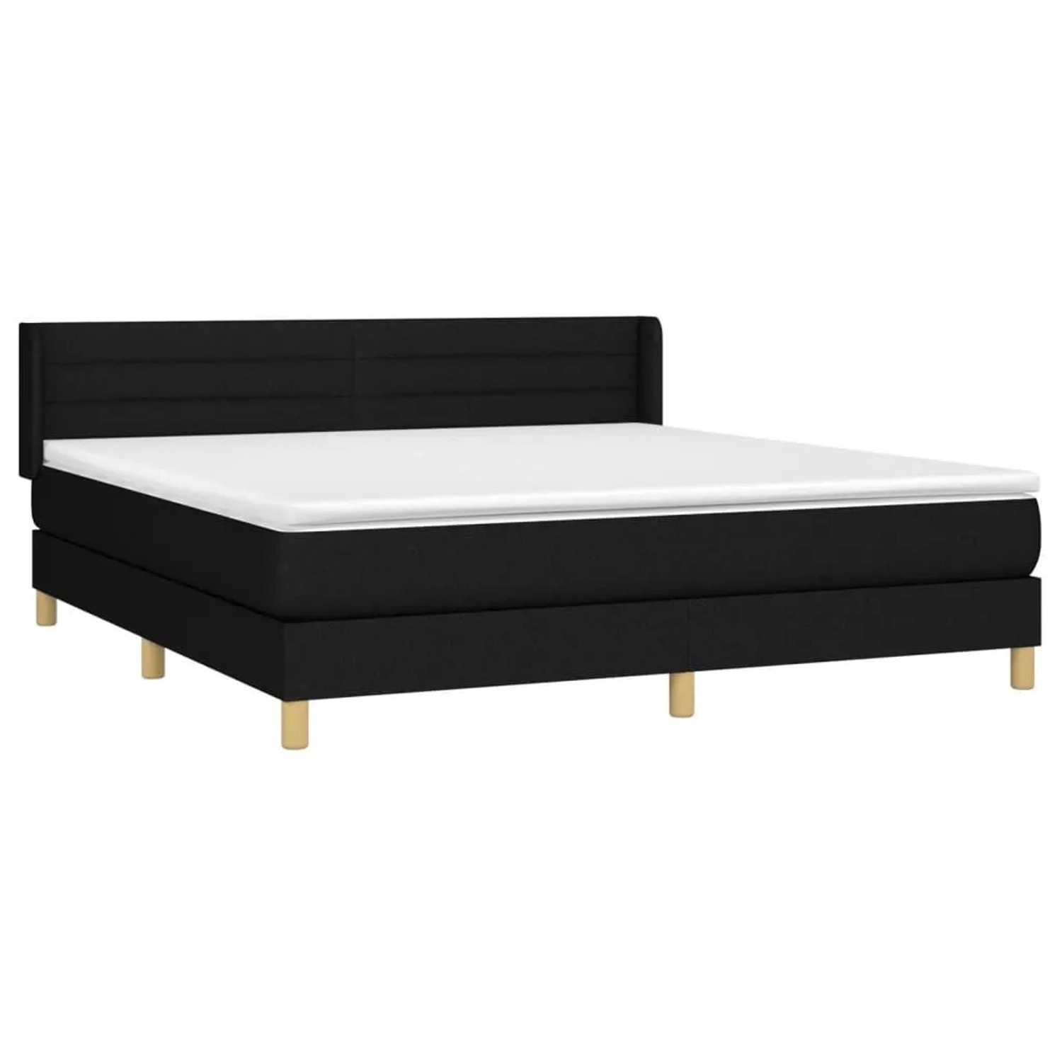 vidaXL Boxspringbett mit Matratze Schwarz 160x200 cm Stoff 3130363 günstig online kaufen
