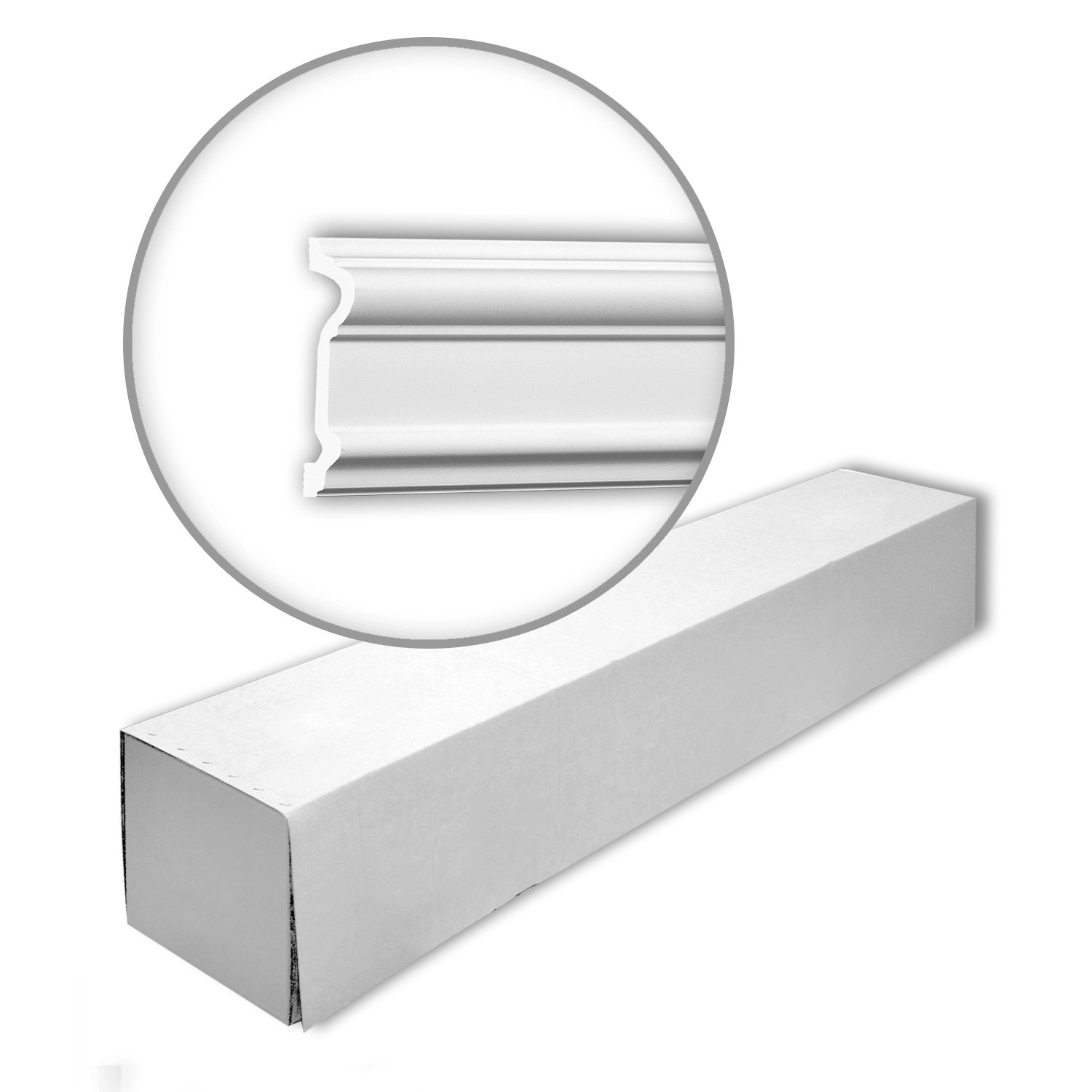 Thumbnail - PROFHOME 651307 Wand- und Friesleisten 1 Karton Set mit 12 Zierleisten 24 m Weiß