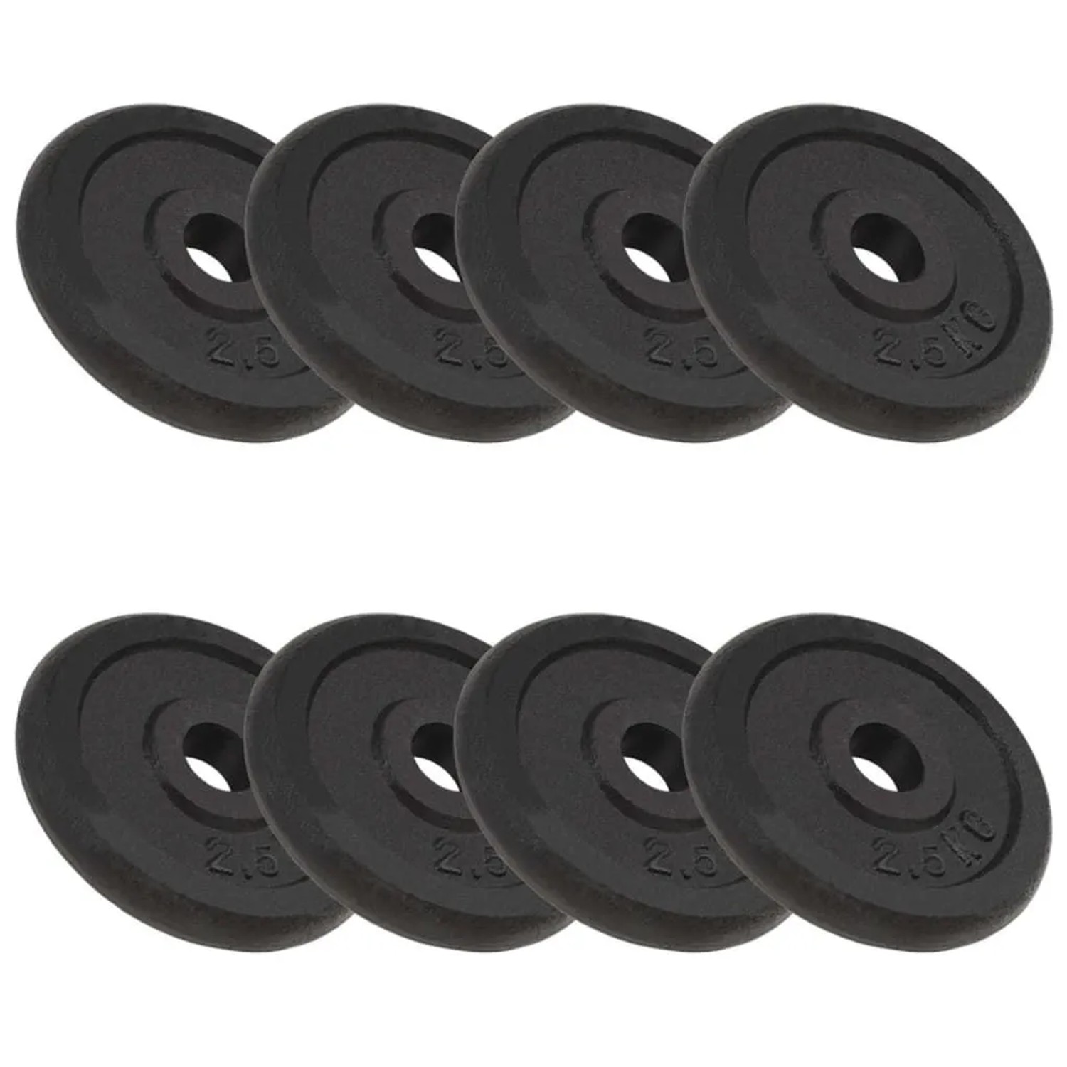 vidaXL Hantelscheiben 8 Stk 8x2,5 kg Gusseisen 91391