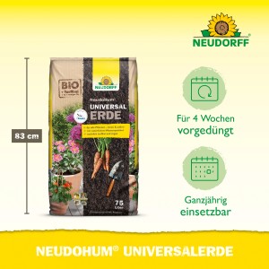 Sack Neudorff Universalerde Neudohum 75L, torffreie Bio-Erde für Garten und Balkon.