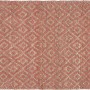 Jute-Baumwoll Teppich Ancient Secrets Terracotta, 60x120 cm, mit Rautenmuster.
