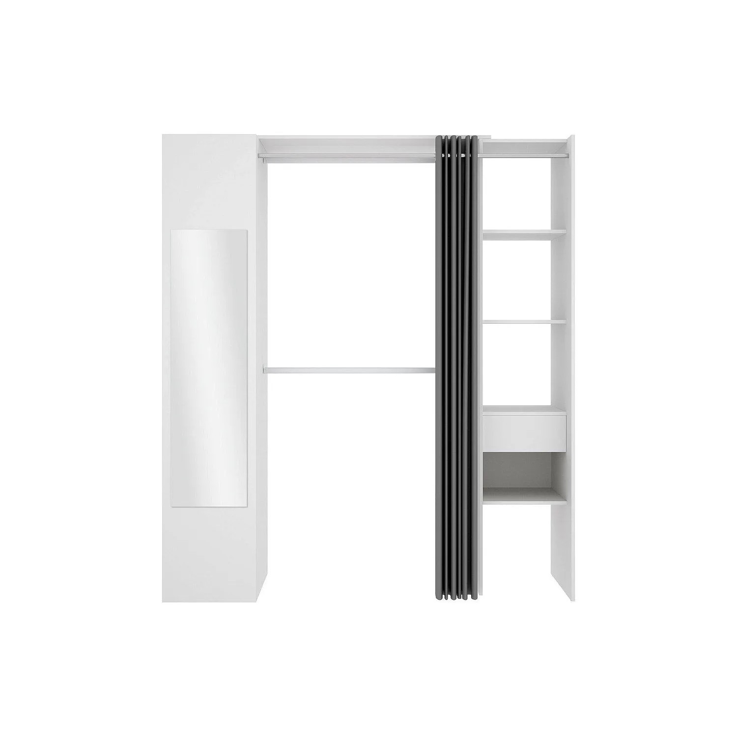 Vente-unique Offener Kleiderschrank Bertrand Weiß 177.5 cm