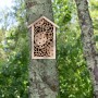Relaxdays Bienenhotel Tannenholz Bambus Eisen Natur Mit Bambusröhrchen 21 x 15,5 x 9 cm 0,7 kg_2