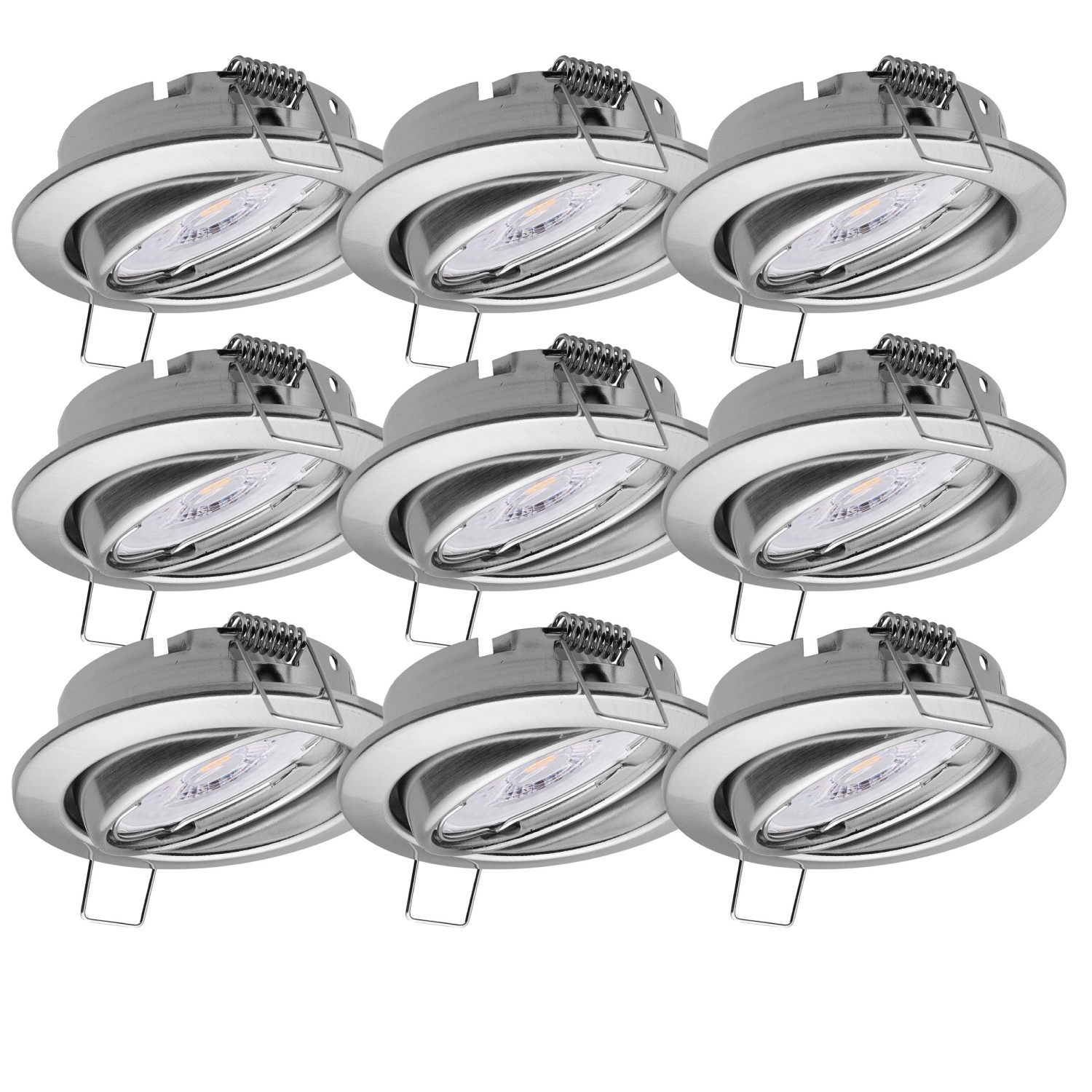 Oktaplex 9er Set Einbauspot Dijon inkl. LED Modul Dimmbar Neutralweiß Edels günstig online kaufen
