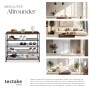 Tectake Schuhregal Sheffield Industrial Style Holz und Stahl  100 x 30 50 x 93 cm Industrial Holz Dunkel  Rustikal_7