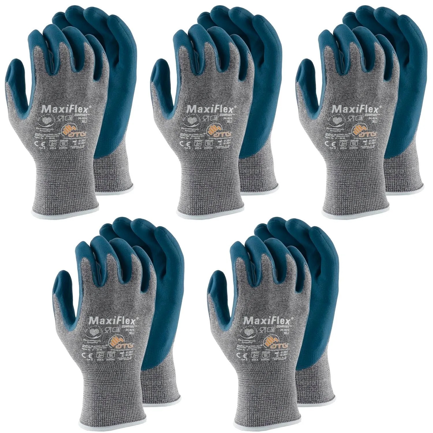 vasalat Set Maxi Comfort Montagehandschuhe Grau Größe 9 5 Paar
