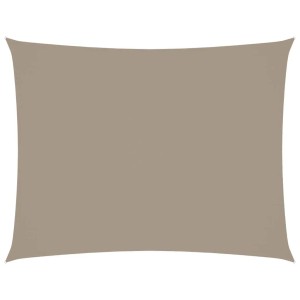 Taupefarbenes, rechteckiges vidaXL Sonnensegel aus Oxford-Gewebe, 3x4 m, wasserfest.