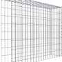 Gabiona Anbaukorb Typ 4, 80x100x20cm, Maschenweite 5x10cm, aus verzinktem Drahtgitter.